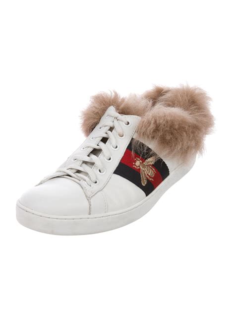 gucci wedge sneakers replica|Gucci ace fur sneakers.